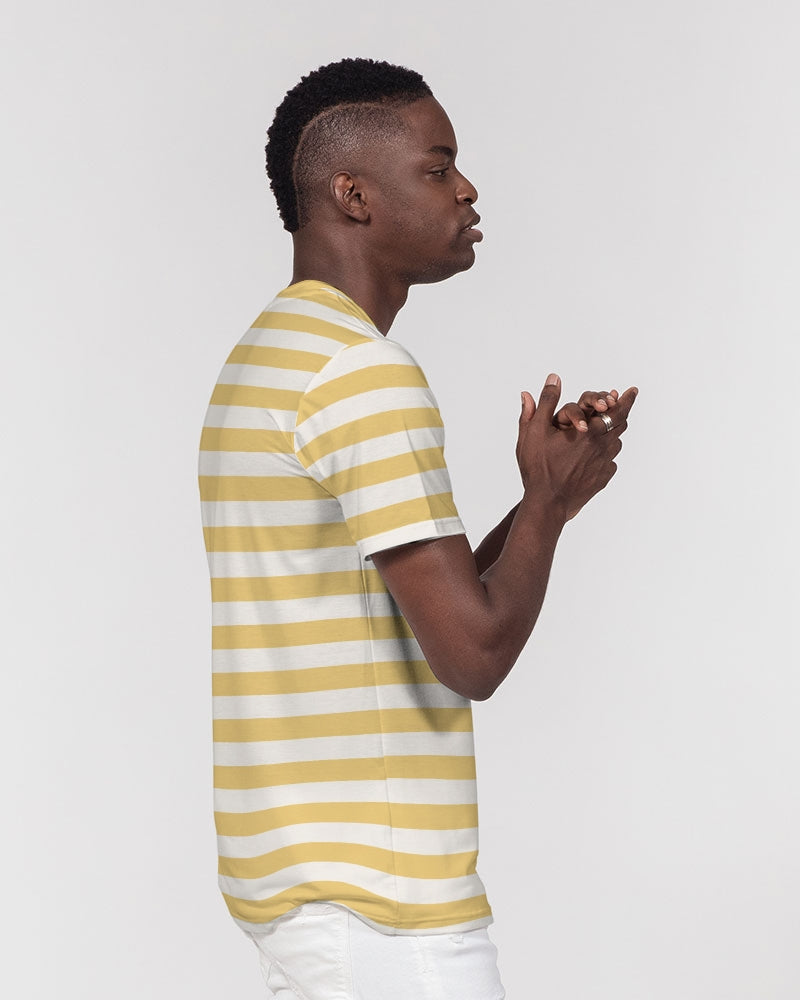 Classic Vluxe Yellow Stripe Men's Everyday Pocket Tee