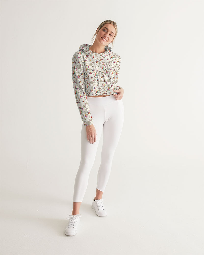 Holiday Spirit Women's Cropped Hoodie