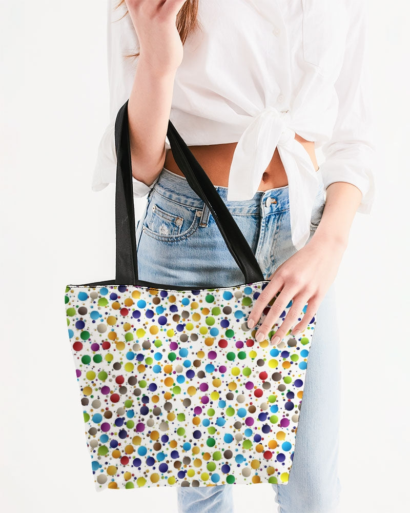Happiness Canvas Zip Tote