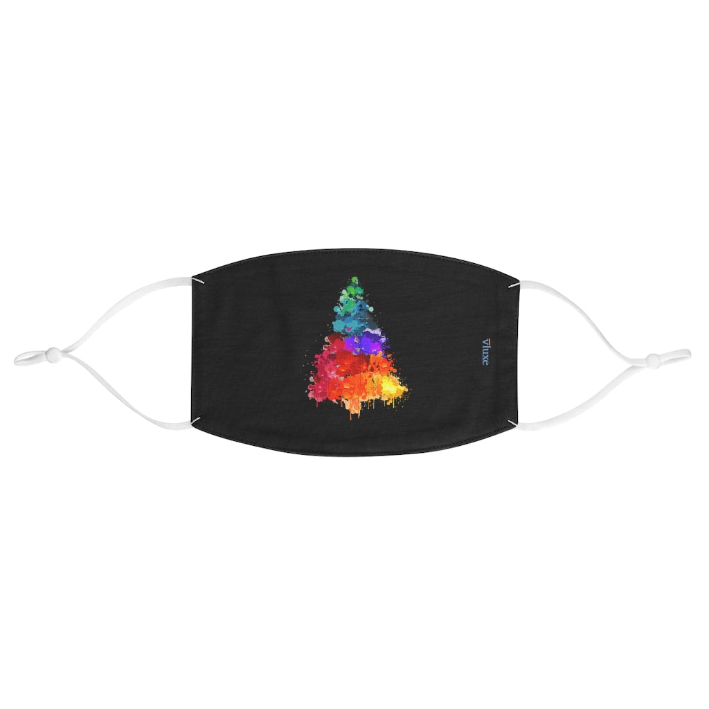 Christmas Tree Black Double Layer Fabric Face Mask from Vluxe by Lucky Nahum