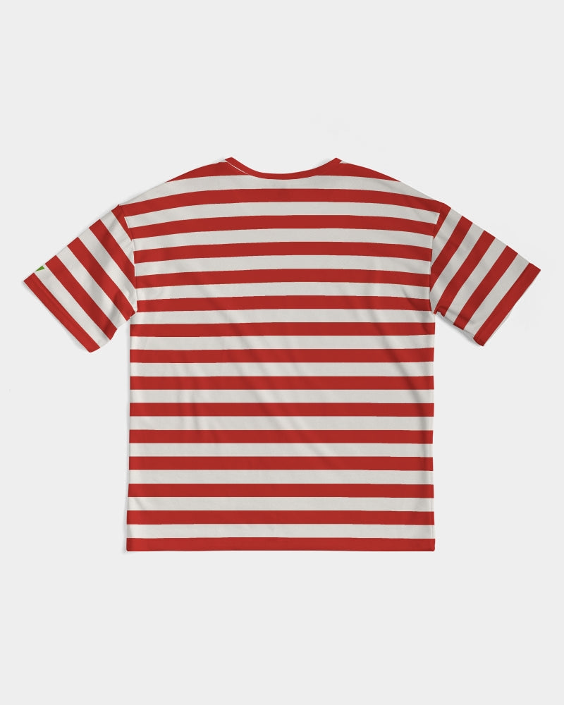 Classic Vluxe Red Stripe Men's Premium Heavyweight Tee