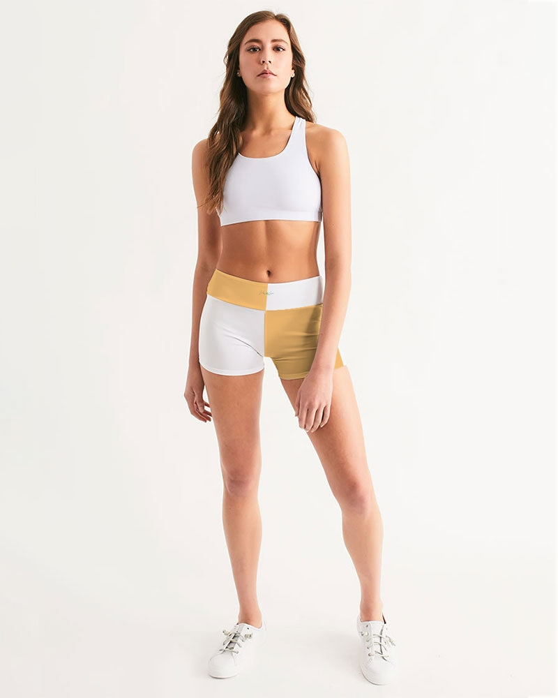 Blocks Women's Mid-Rise Yoga Shorts