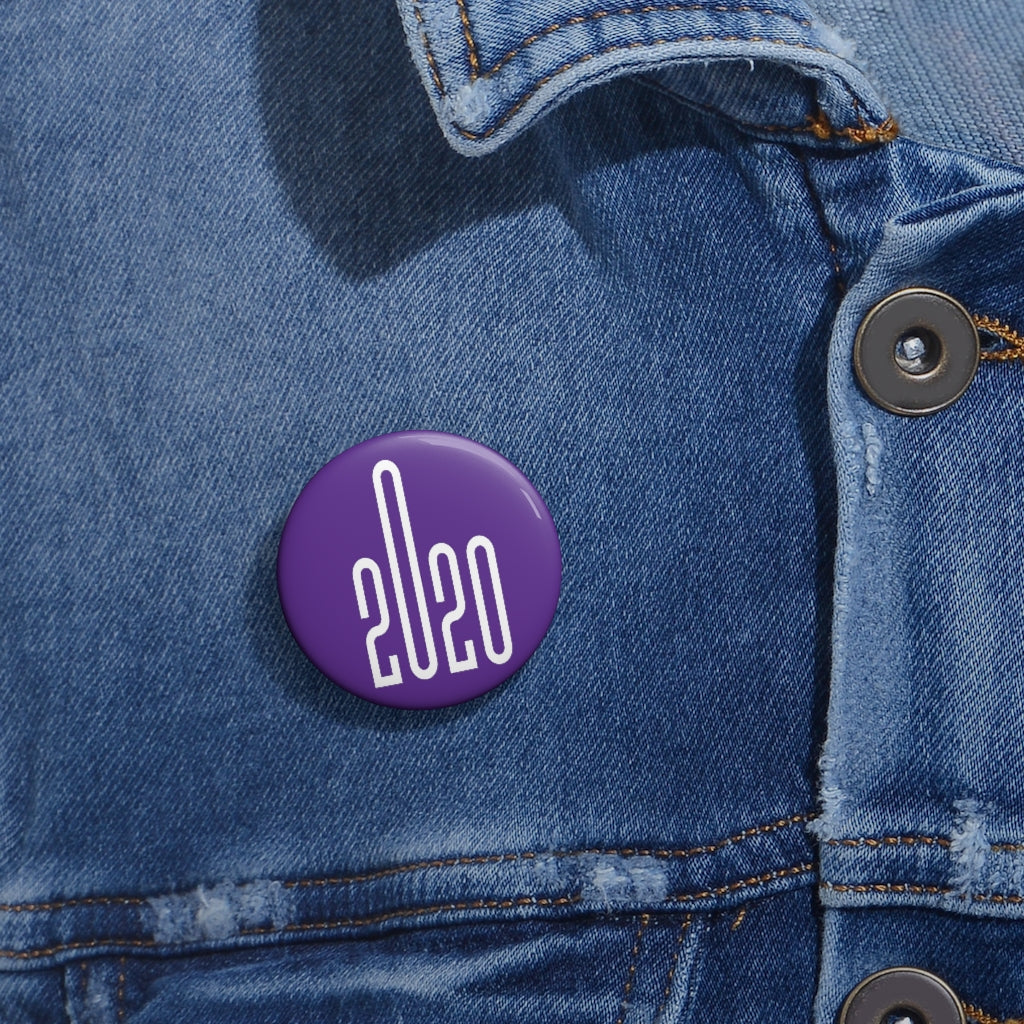 Year 2020 Purple Custom Pin Buttons