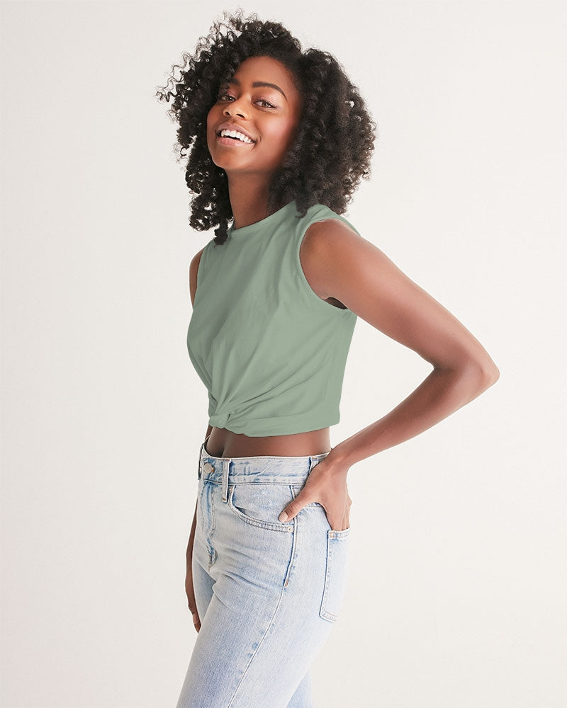 Signature Lucky Lime Sage Women's Twist-Front Tank