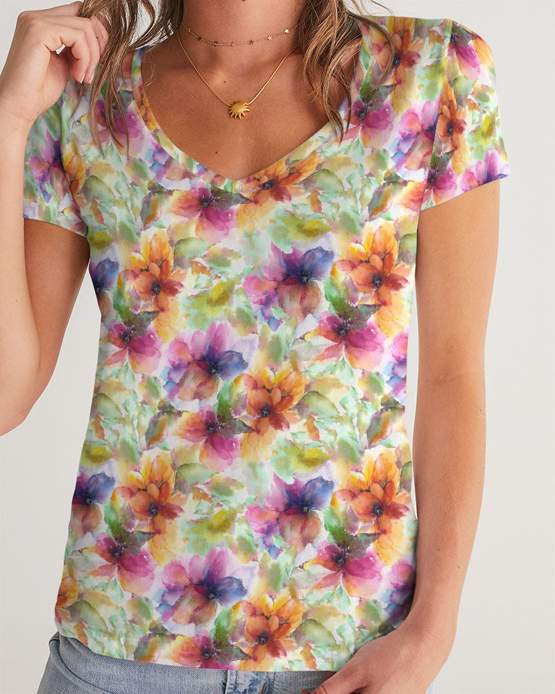 Fleur De Jardin Women's V-Neck Tee