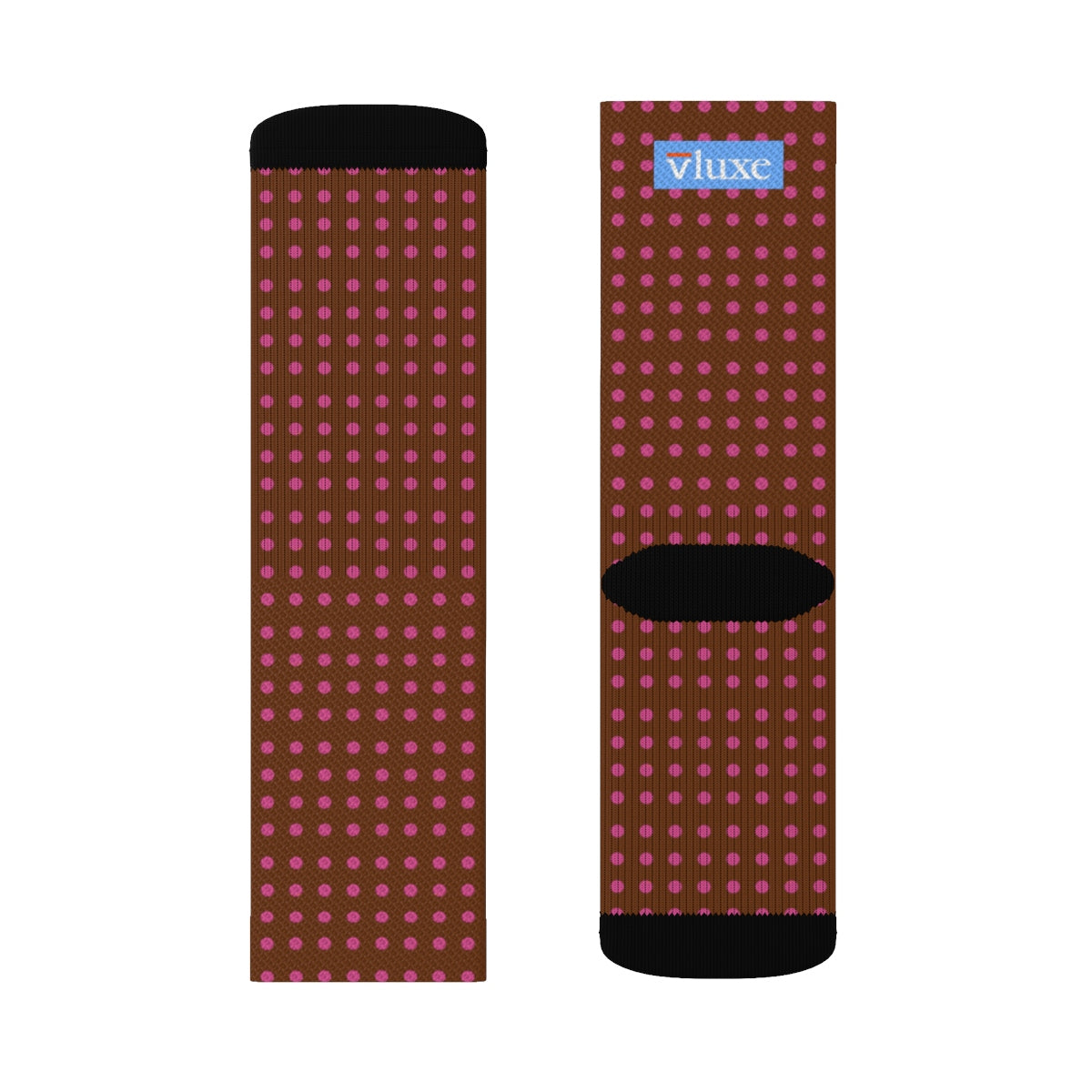Vluxe DaDot Classic Hot Pink Brown Socks