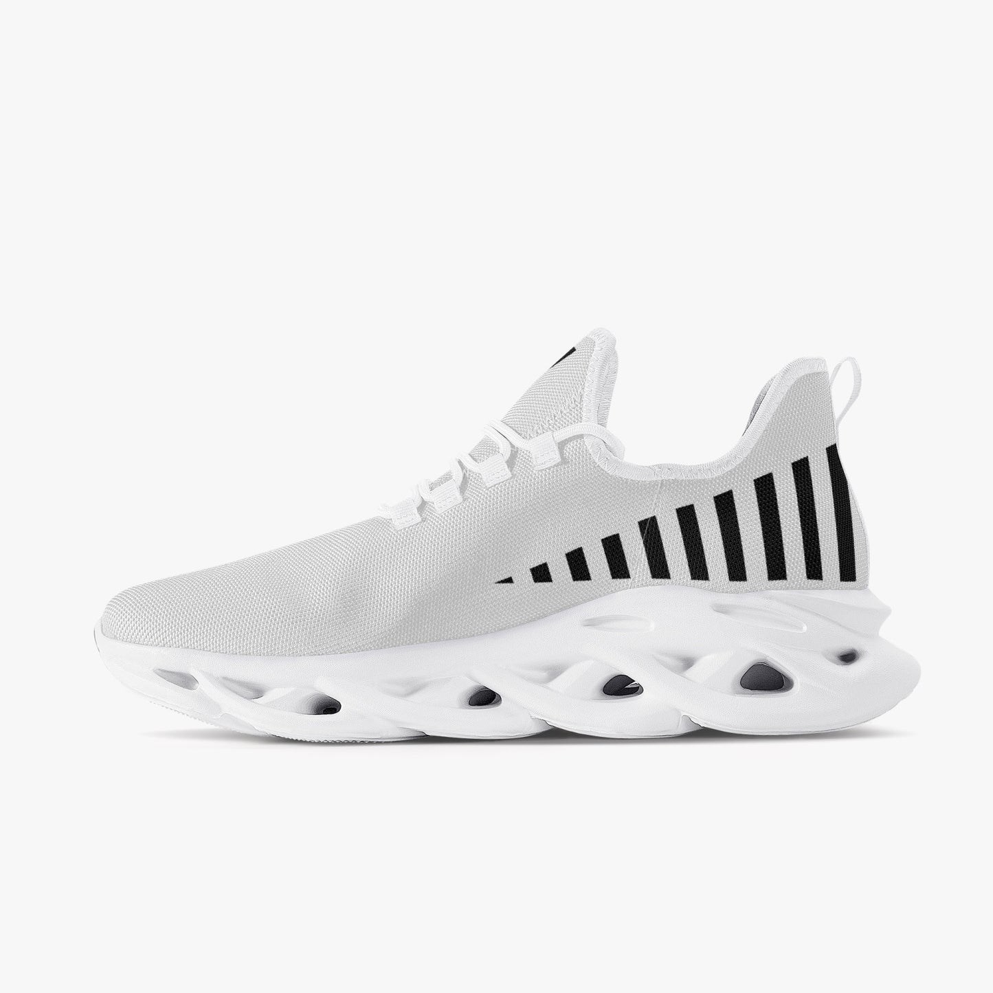 Vluxe Bounce Mesh Knit Sneakers - White/Black