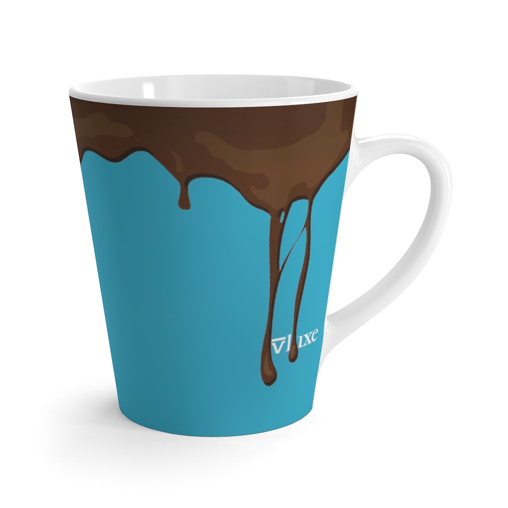 Dripped Bahama Blue Latte Mug from Vluxe by Lucky Nahum