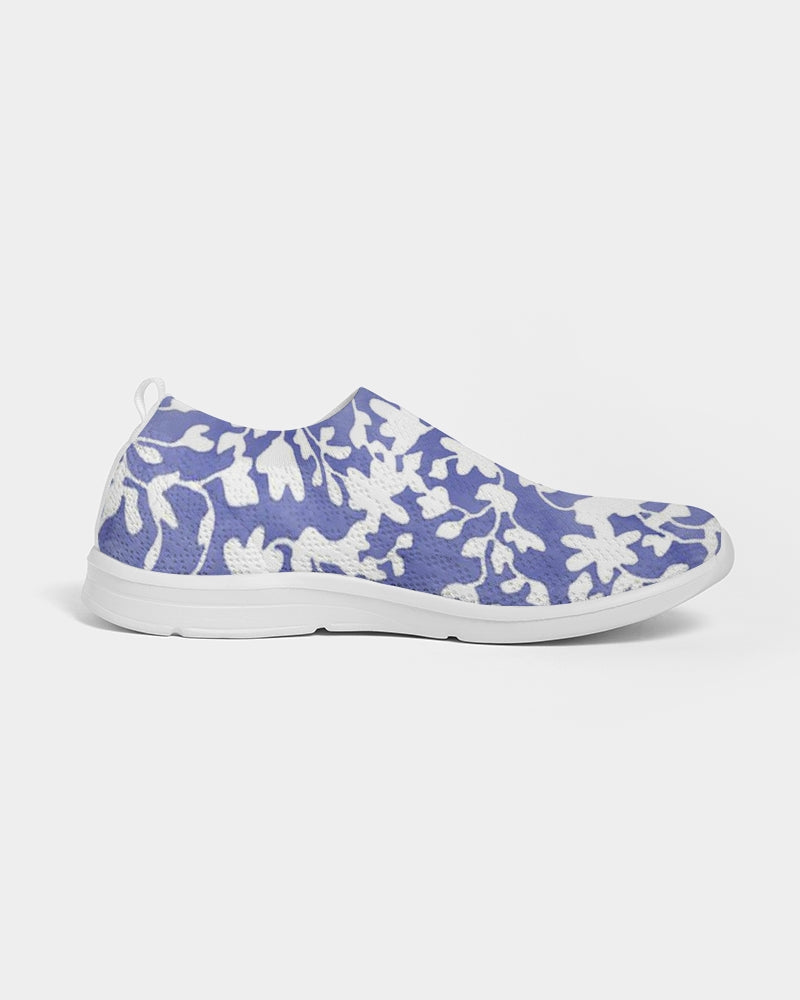 Camo Flower Sky Women's Slip-On Flyknit Shoe