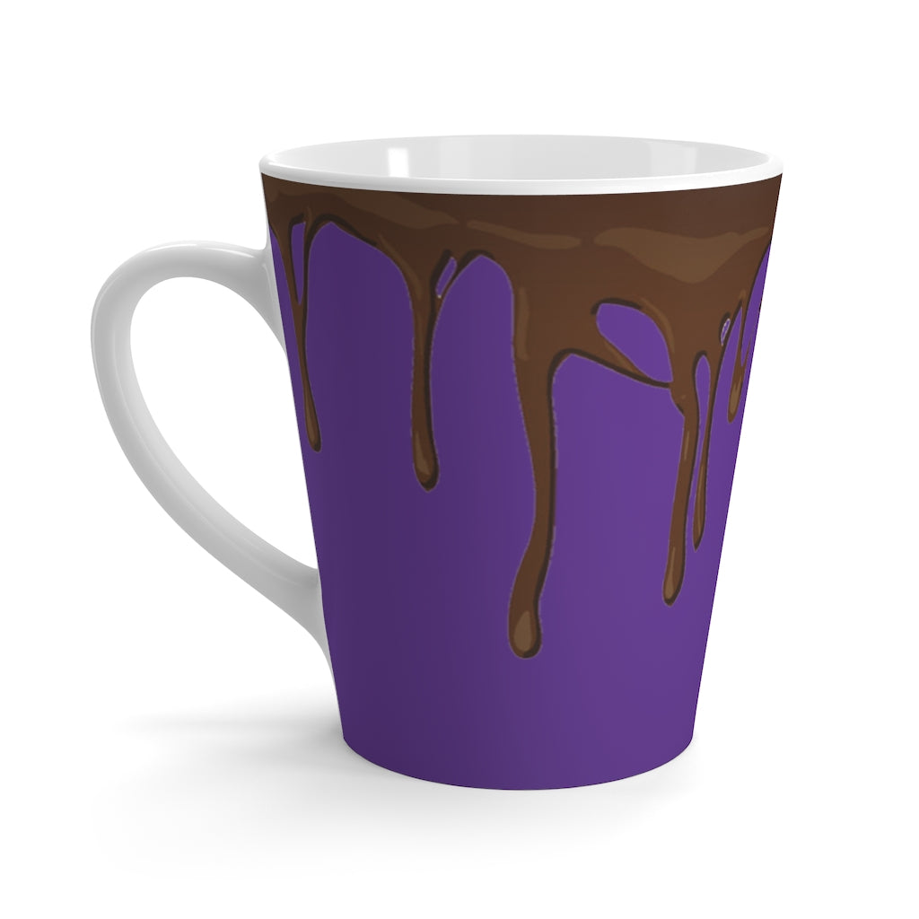 Dripped Purple Violets Latte Mug from Vluxe by Lucky Nahum