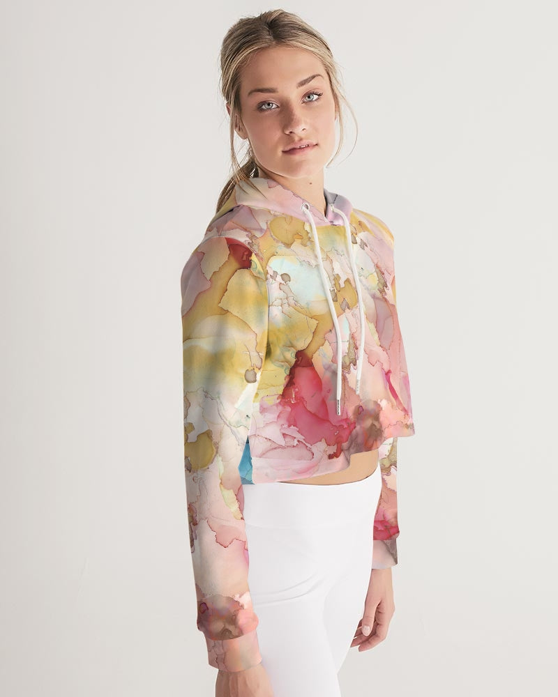 Smoke Gets in Your Eyes Women's Cropped Hoodie | Always Get Lucky
