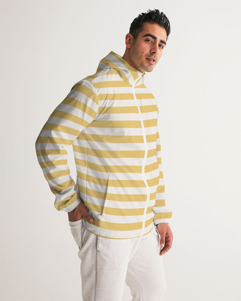 Classic Vluxe Yellow Stripe Men's Windbreaker