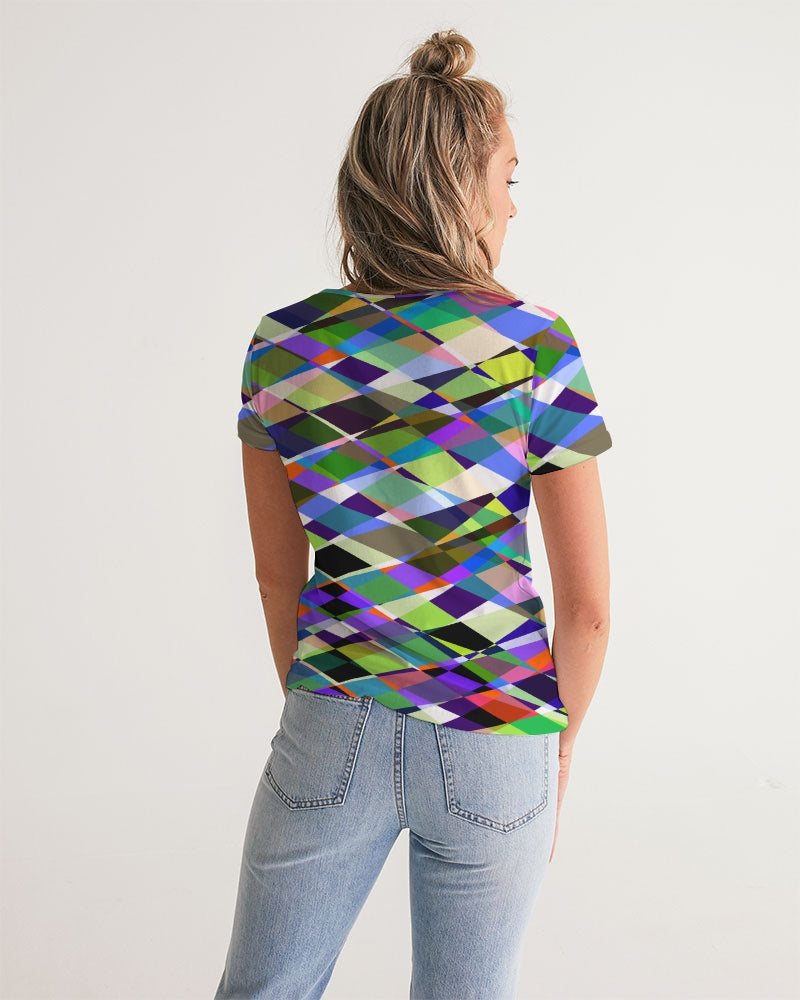 Oslo Multi Color Women's V-Neck Tee