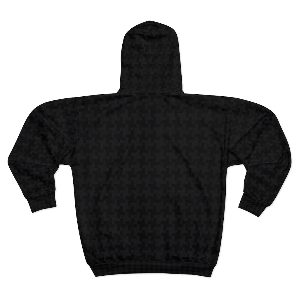 Trento Nero Unisex Zip Hoodie | Always Get Lucky