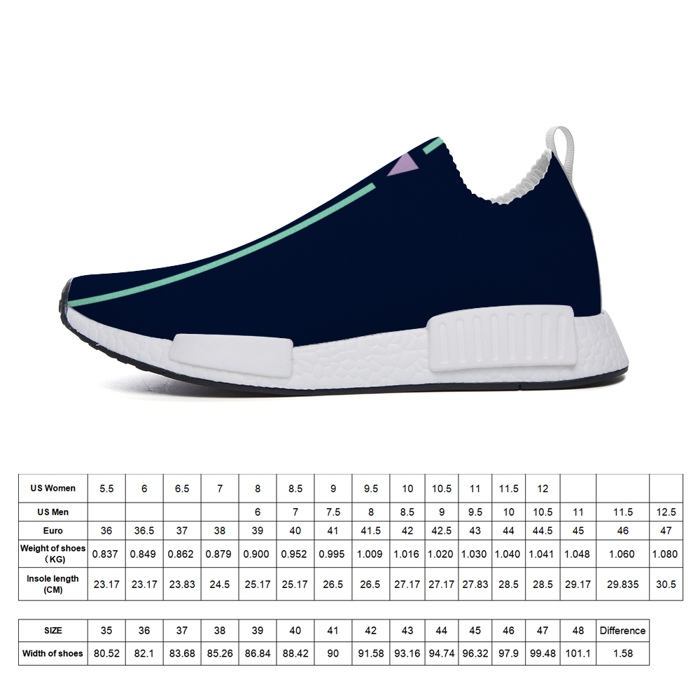 Split Navy Unisex Slip On Walking Shoes Lightweight Sneakers from Vluxe by Lucky Nahum
