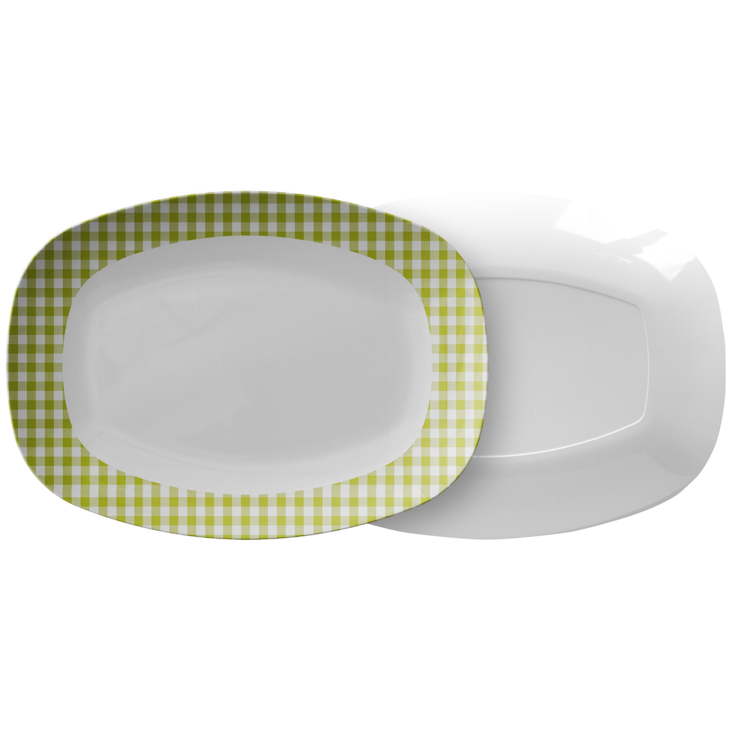 Sartorially Checked Lime Platter