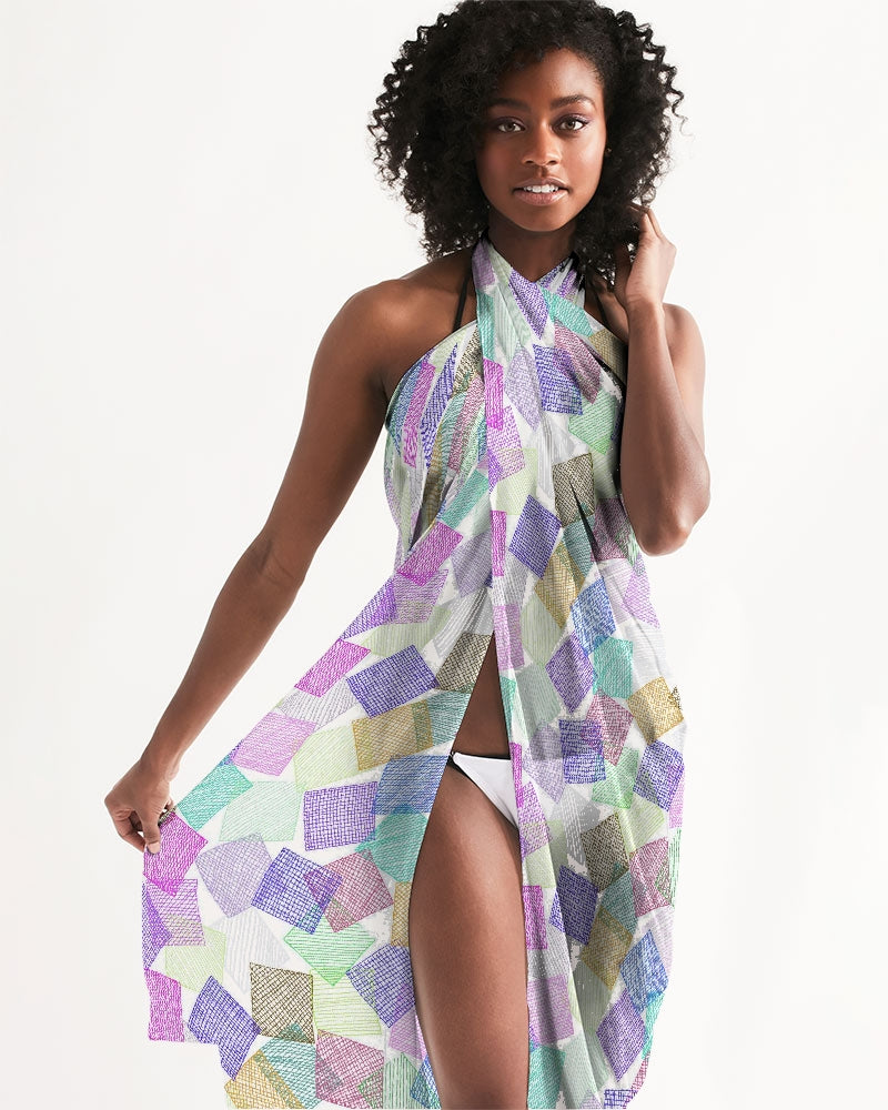 Boxes White Swim Cover Up