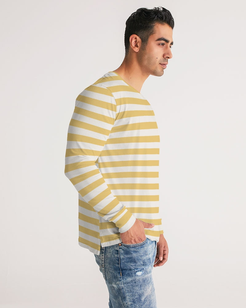 Classic Vluxe Yellow Stripe Men's Long Sleeve Tee