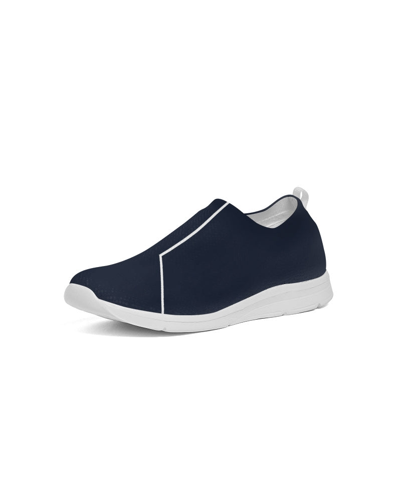 Lucky Lime Navy Geometric Women's Slip-On Flyknit Shoe