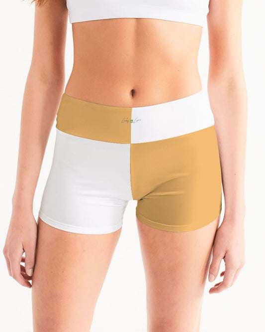 Blocks Women's Mid-Rise Yoga Shorts