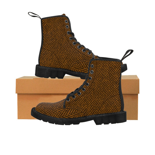 Bone Orange Men's Canvas Boots