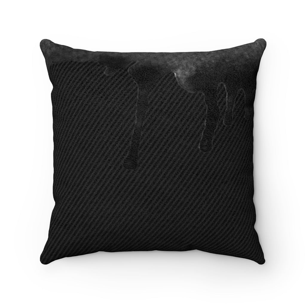 Dripped Night Faux Suede Square Pillow from Vluxe by Lucky Nahum