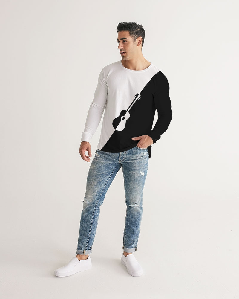 Guitar Style Black Men's Long Sleeve Tee