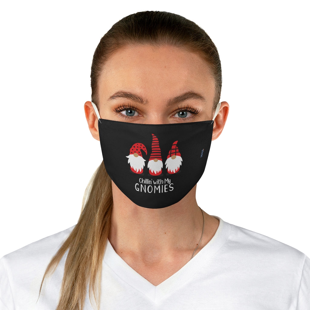 Gnomies Black Double Layer Fabric Face Mask from Vluxe by Lucky Nahum