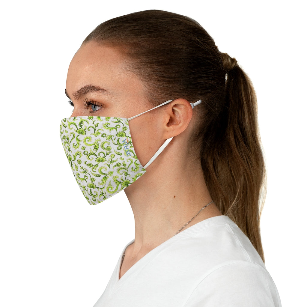 Tapestry Green Double Layer Fabric Face Mask from Vluxe by Lucky Nahum