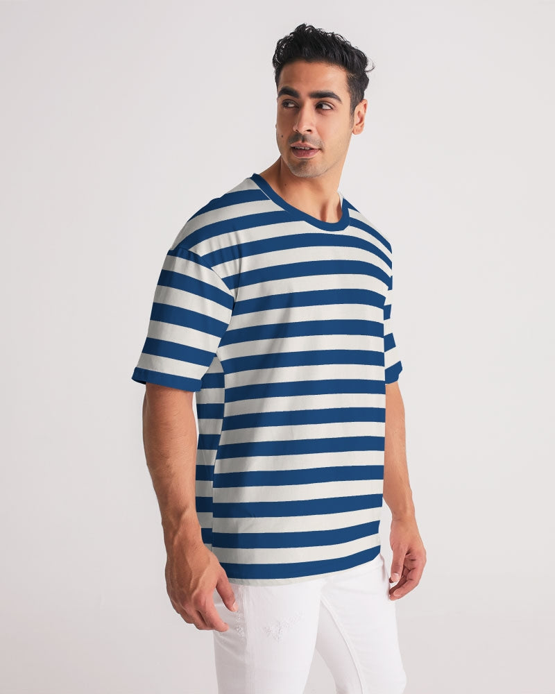 Classic Vluxe Navy Stripe Men's Premium Heavyweight Tee