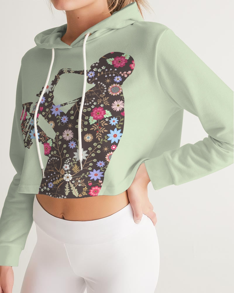 Jazz Man Women's Cropped Hoodie