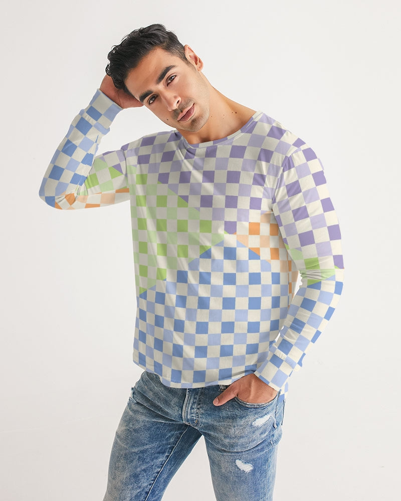 Criss Cross Check Multi Men's Long Sleeve Tee