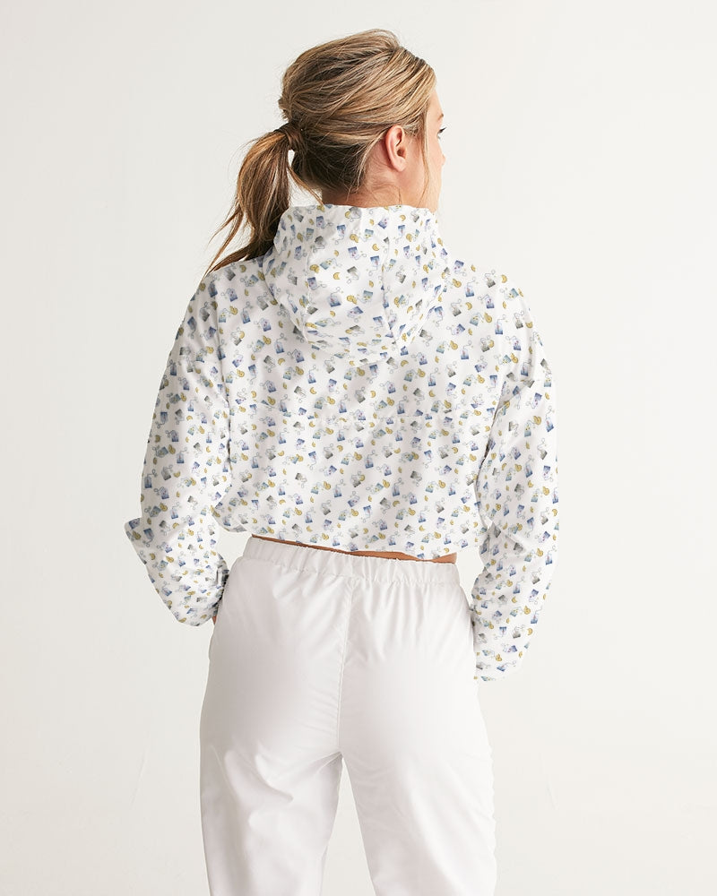 Tea Lover Women's Cropped Windbreaker