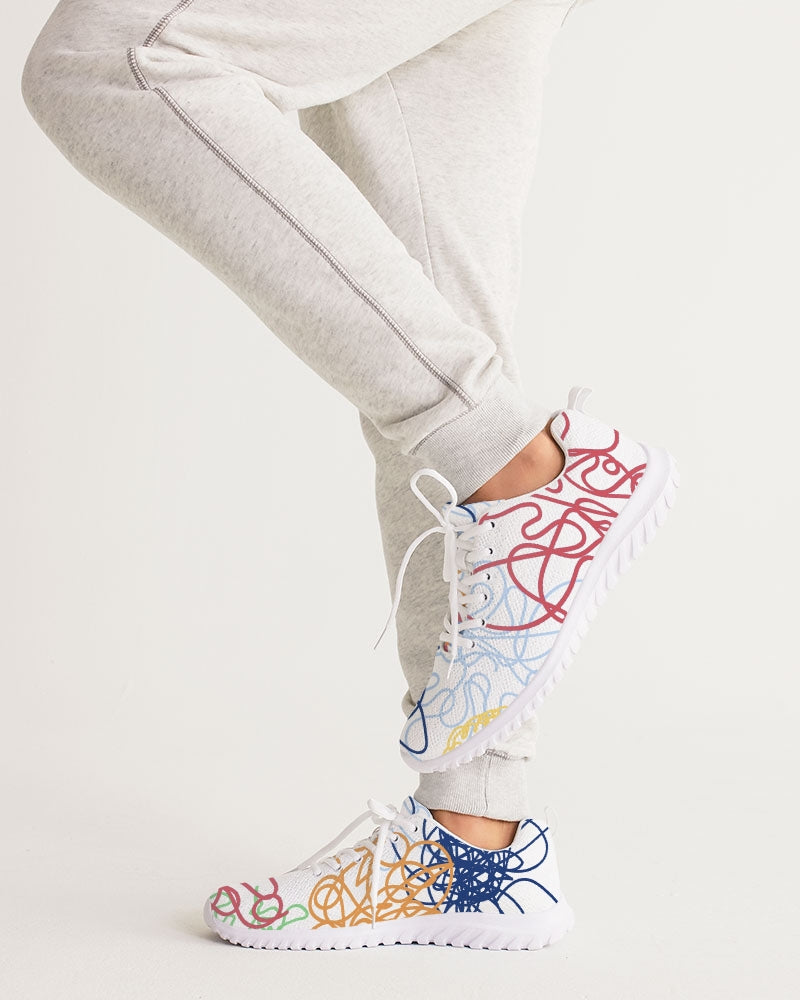 Lucky Scribble White Men's Athletic Shoe