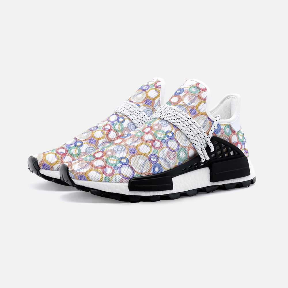 Spinning Planets White Unisex Lightweight Sneaker from Vluxe by Lucky Nahum