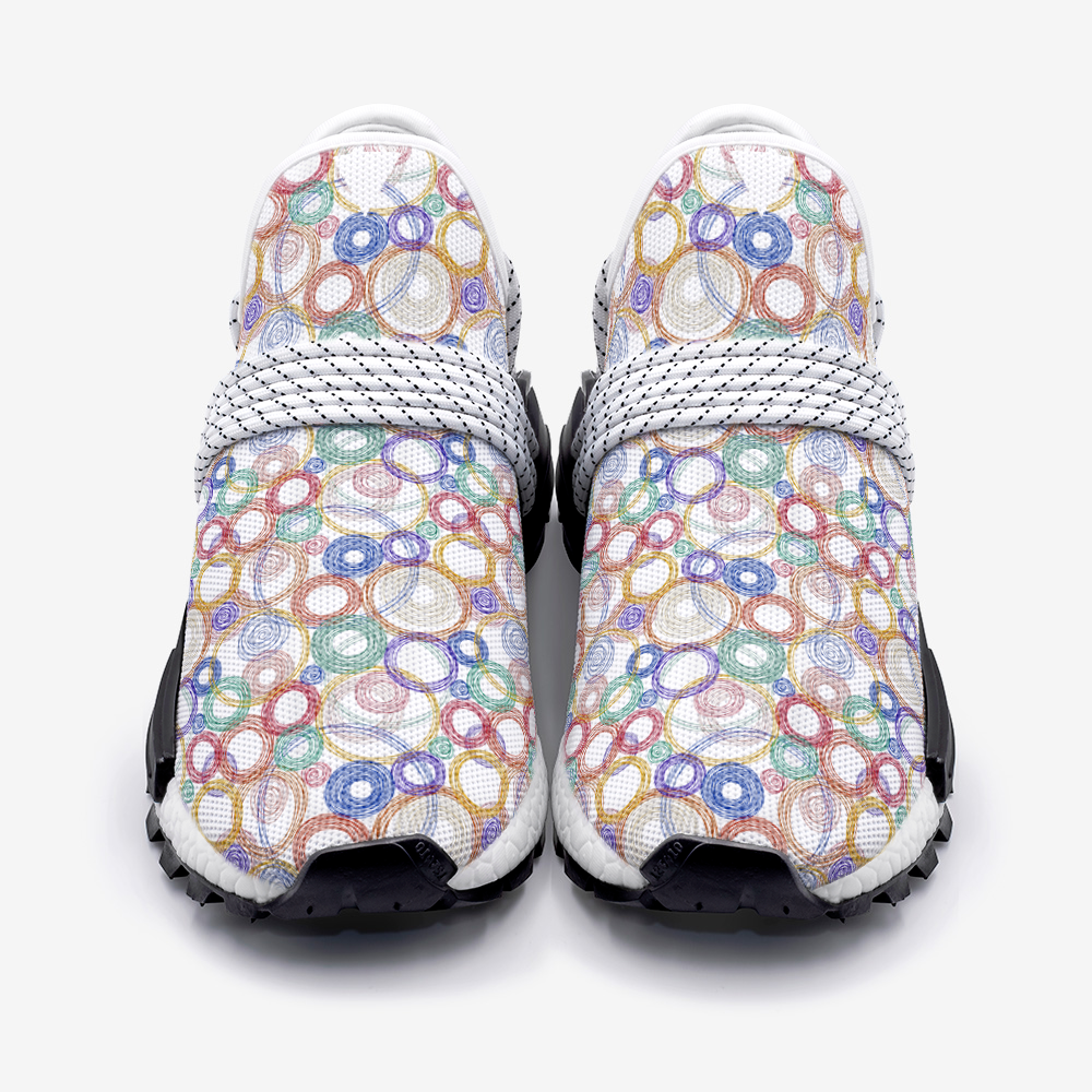 Spinning Planets White Unisex Lightweight Sneaker from Vluxe by Lucky Nahum