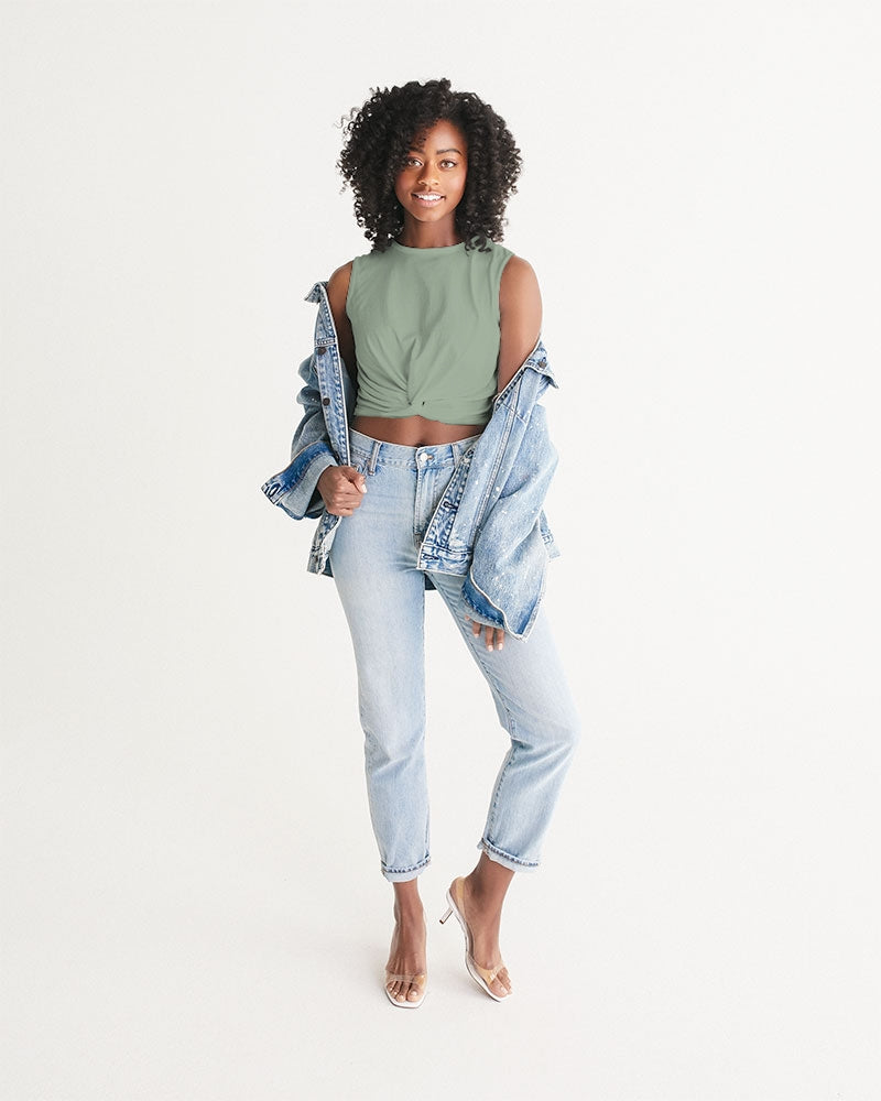 Signature Lucky Lime Sage Women's Twist-Front Tank