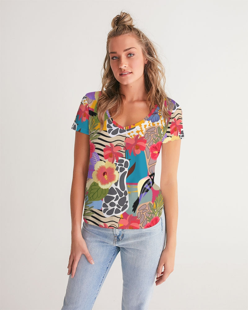 Bird of Paradise Women's V-Neck Tee