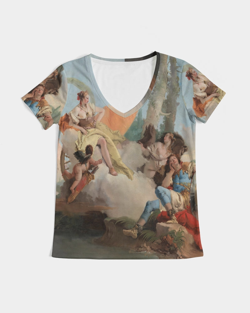 Classic Chilling Women's V-Neck Tee | Always Get Lucky