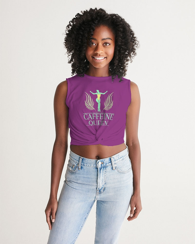 Caffeine Queen Purple Women's Twist-Front Tank