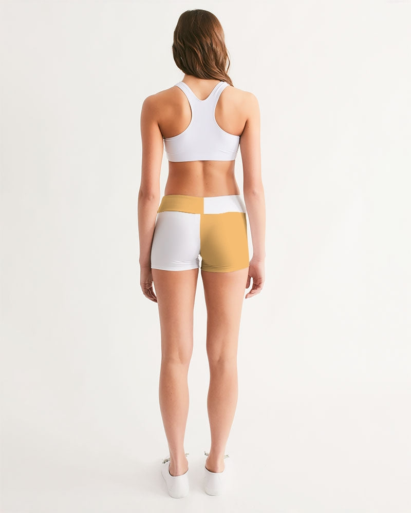 Blocks Women's Mid-Rise Yoga Shorts