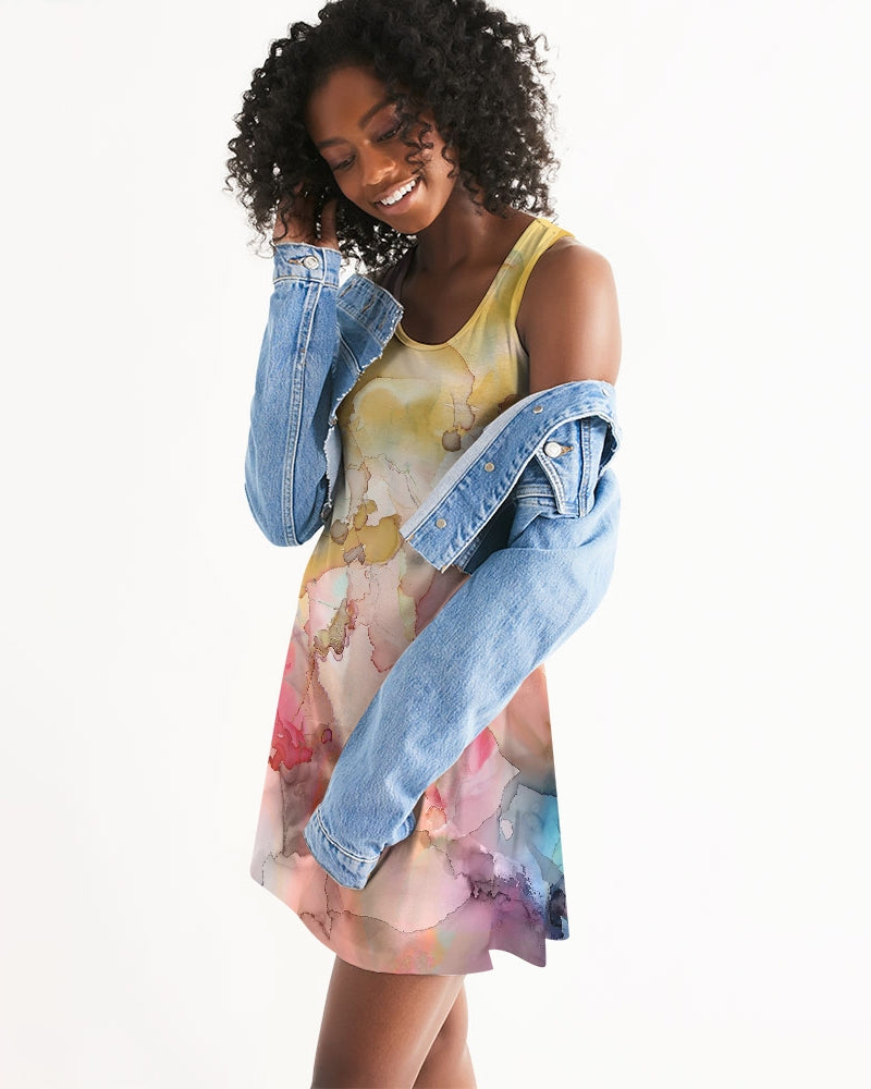 Smoke Gets in Your Eyes Women's Racerback Dress | Always Get Lucky