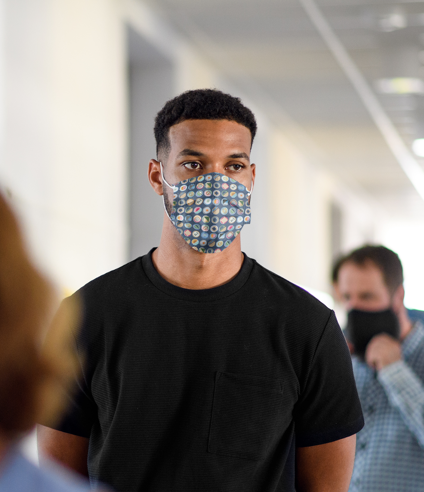 Buttons Fabric Double Layer Face Mask from Vluxe by Lucky Nahum