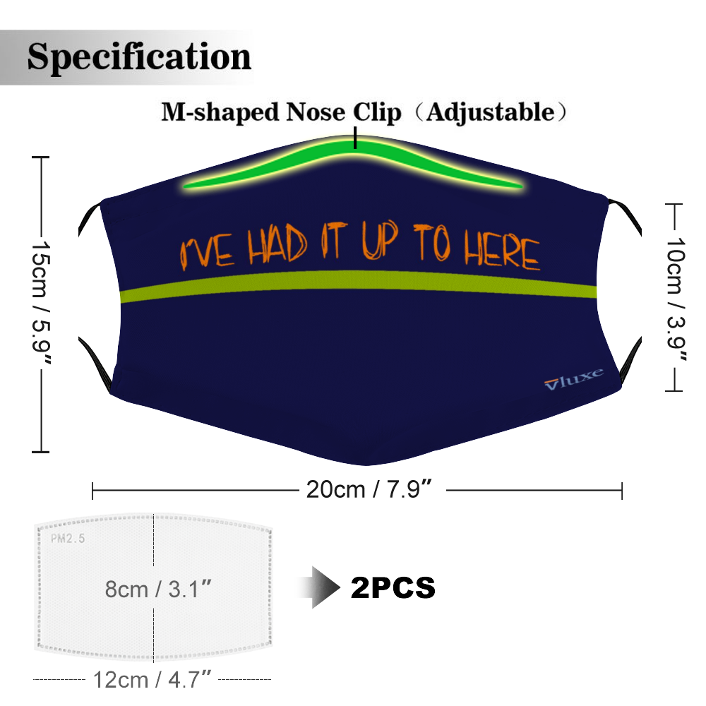 I'VE HAD IT - Navy Face Cover with Filter Element for Adults