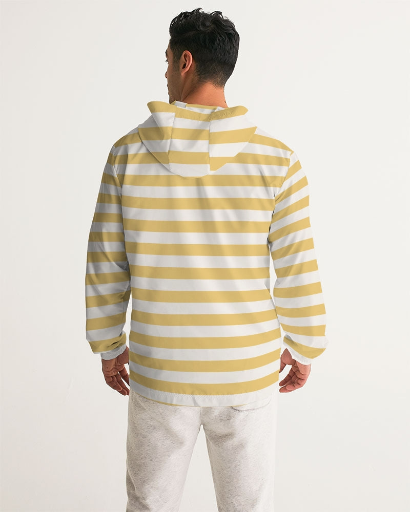 Classic Vluxe Yellow Stripe Men's Windbreaker