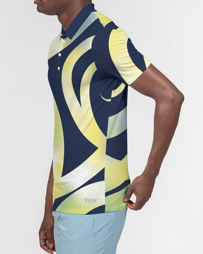 Ribbon Men's Slim Fit Short Sleeve Polo from Vluxe by Lucky Nahum