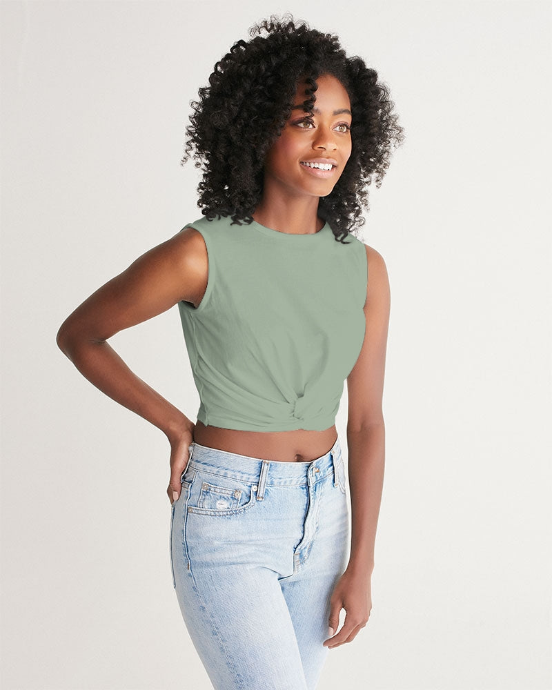Signature Lucky Lime Sage Women's Twist-Front Tank