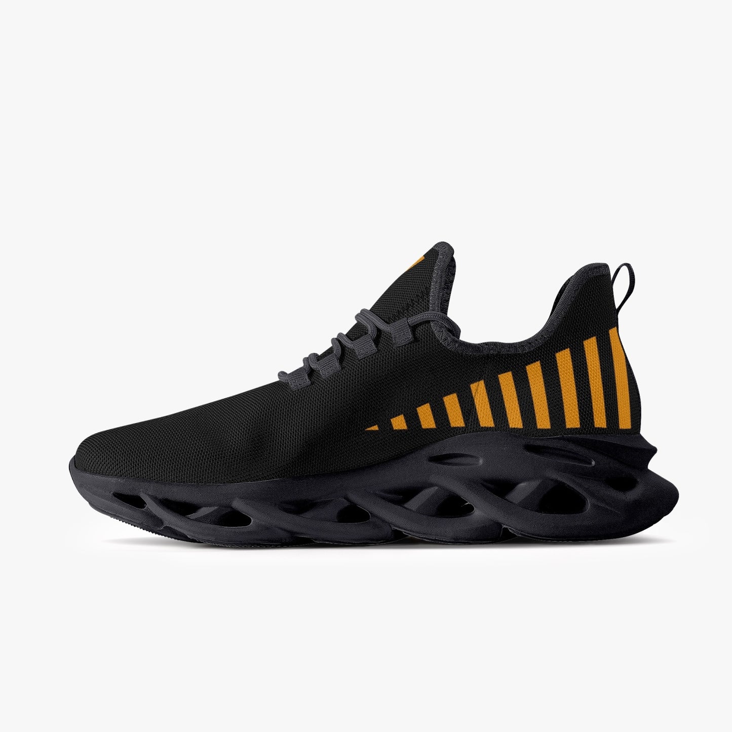 Vluxe Bounce Mesh Knit Sneakers - Black/Orange