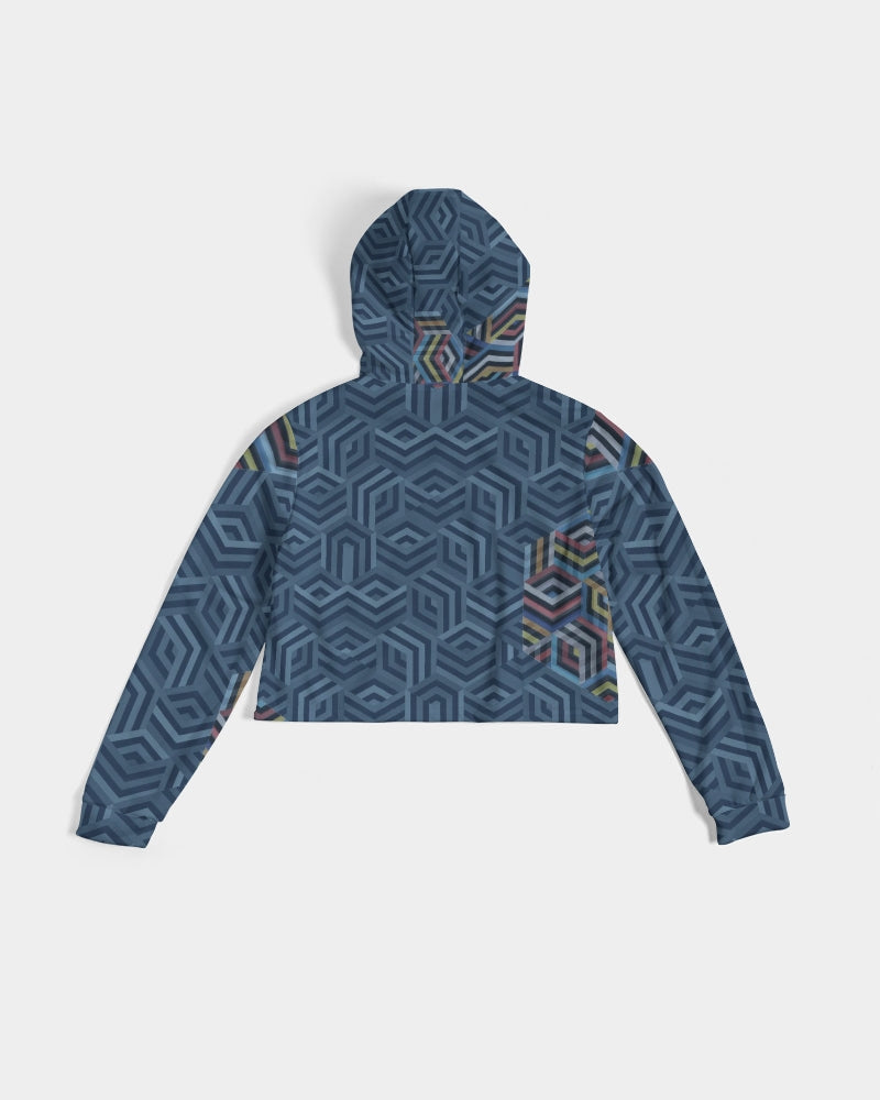 Hexagonic Women's Cropped Hoodie