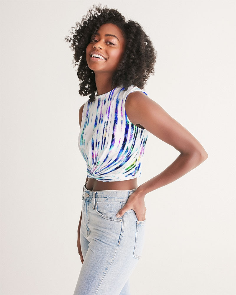 Blur The Lines Women's Twist-Front Tank
